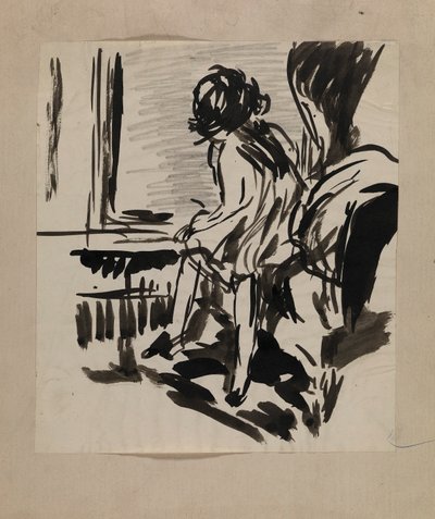 Utan titel (Sittande figur) av H. Lyman Sayen