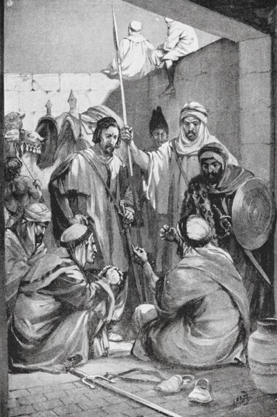 Araber planerar en revolt (litografi) av H. M. (after) Burton