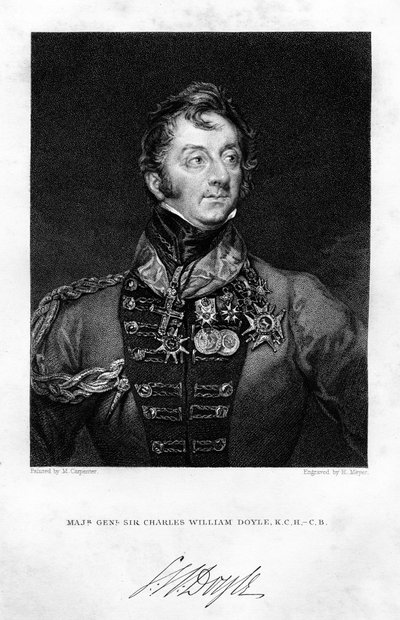 Sir Charles Hastings Doyle 1804-1883, brittisk soldat, 1837. av H. Mayer