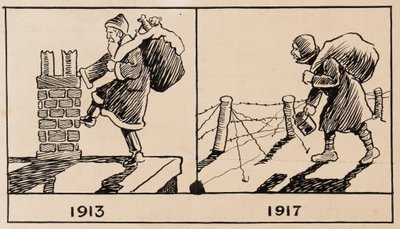 Jultomten 1913 och 1917 av H. Miller