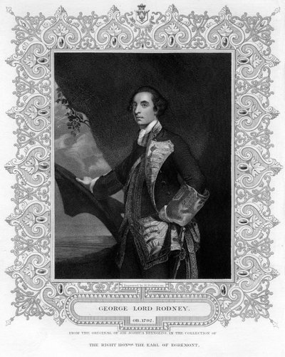 Amiral George Brydges Rodney 1719-1792, 1:e baron Rodney, 1800-talet. av H. Robinson
