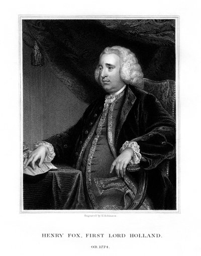 Henry Fox, 1:e baron Holland, whigstatsman, 1832. av H. Robinson