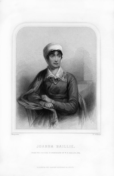 Joanna Baillie, skotsk poetess och dramatiker, 1870 av H. Robinson