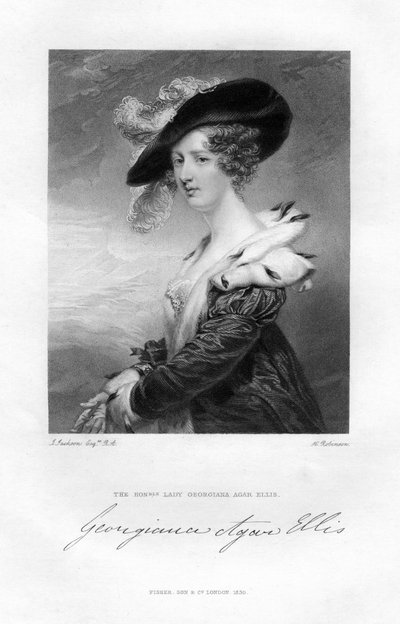 Lady Georgina Agar-Ellis, 1800-talet. av H. Robinson