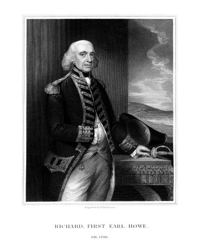 Richard Howe, 1st Earl Howe, brittisk amiral, 1832. av H. Robinson