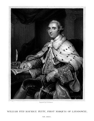 William Petty, 1:a markisen av Lansdowne, brittisk whig-statsman, 1832. av H. Robinson