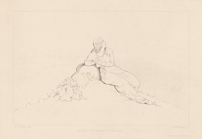 Soluppgången drog hennes tankar till Europa av H. W. Collard, after George Elgar Hicks