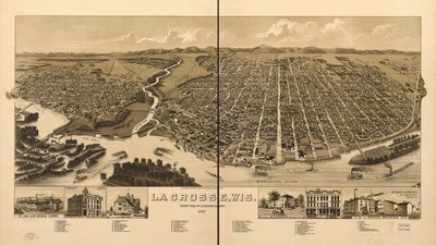 La Crosse, Wis., länssäte i La Crosse County 1887 av H. Wellge