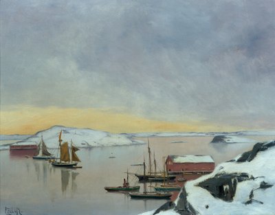 Båtar i hamnen av Haakon Kaulum