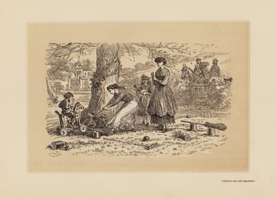 Att få honom att börja träna (gravyr) av Hablot Knight (1815 92) Browne