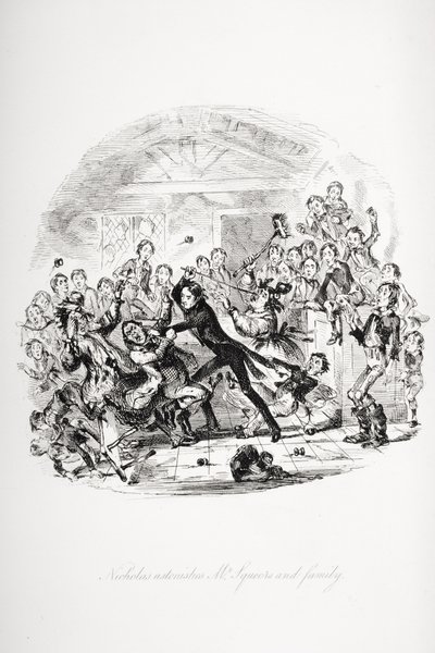 Illustration till Charles Dickens Nicholas Nickleby av Hablot Knight (1815 92) Browne