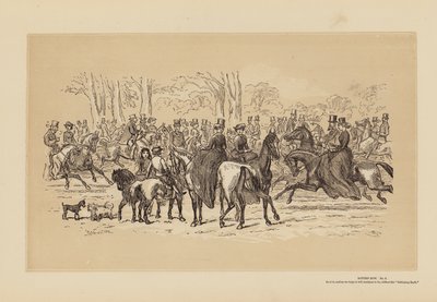 Rotten Row, nr 2, som det är (gravyr) av Hablot Knight (1815 92) Browne