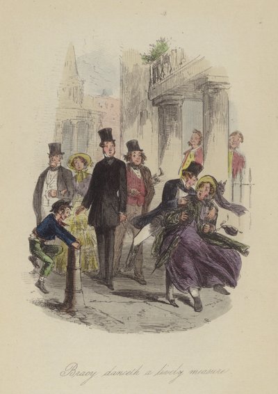 Illustration för Lewis Arundel eller The Railroad of Life av Frank E Smedley (färgad gravyr) av after Hablot Knight Browne