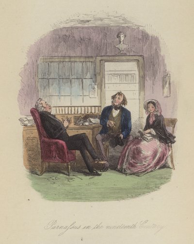 Illustration för Lewis Arundel eller The Railroad of Life av Frank E Smedley (färgad gravyr) av after Hablot Knight Browne