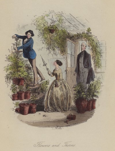 Illustration för Lewis Arundel eller The Railroad of Life av Frank E Smedley (färgad gravyr) av after Hablot Knight Browne