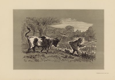 Angelskizzen, Nr. 1, Schau hinter dich von Hablot Knight (1815-92) Browne