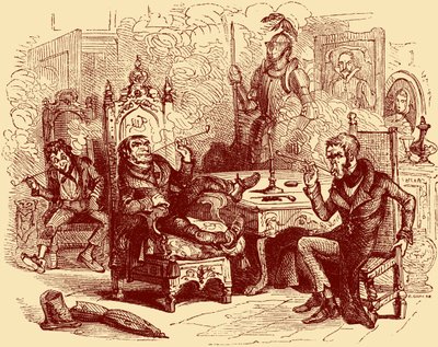 Charles Dickens "Old Curiosity Shop" av Hablot Knight Browne