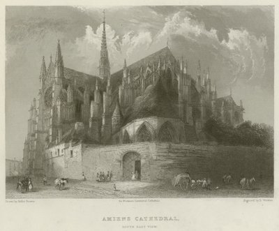 Amiens katedral, sydöstra vy av Hablot Knight Browne