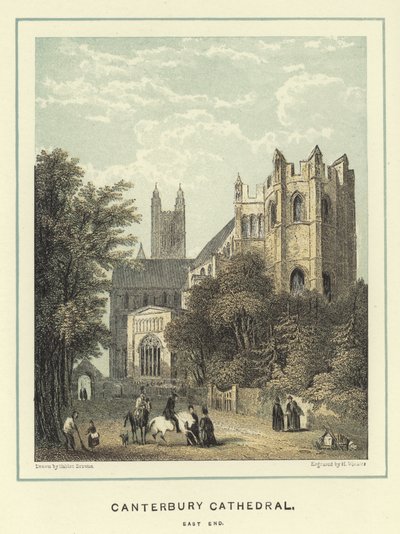 Katedralen i Canterbury, östra sidan av Hablot Knight Browne