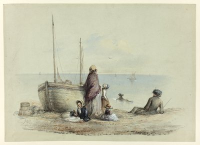 Familj på stranden av Hablot Knight Browne