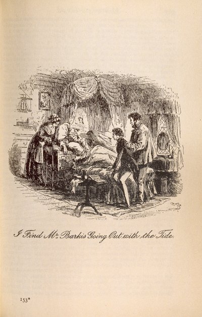 I Find Mr Barkis Going Out with the Tide, från David Copperfield av Charles Dickens (1812-70) av Hablot Knight Browne