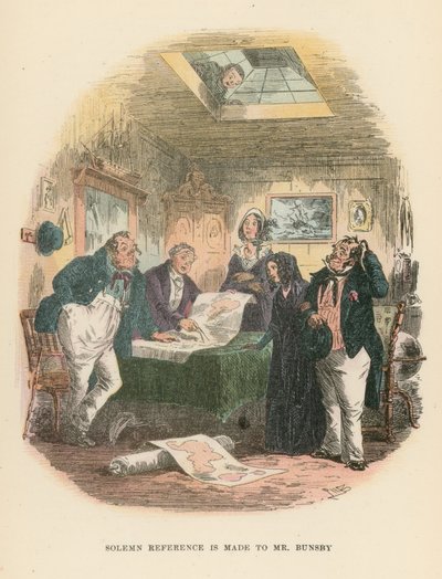 Illustration för Dombey och Son av Hablot Knight Browne