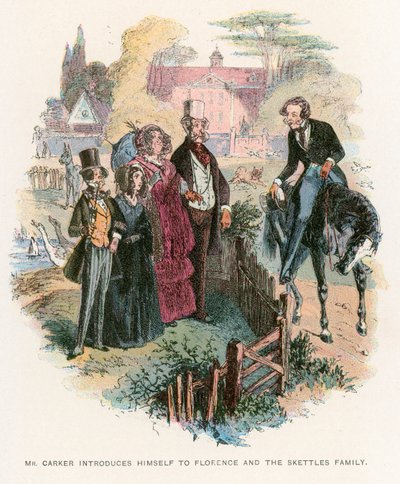 Illustration för Dombey och Son av Hablot Knight Browne