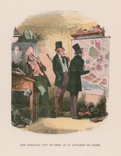 Illustration för Martin Chuzzlewit av Hablot Knight Browne