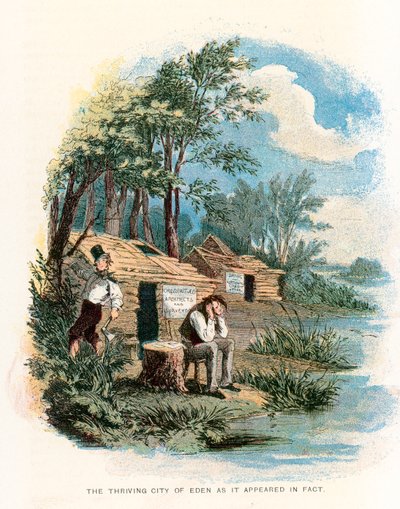 Illustration för Martin Chuzzlewit av Hablot Knight Browne