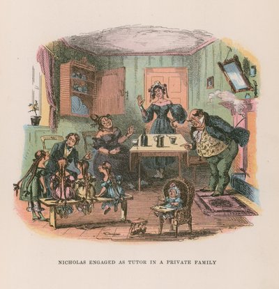 Illustration för Nicholas Nickleby av Hablot Knight Browne