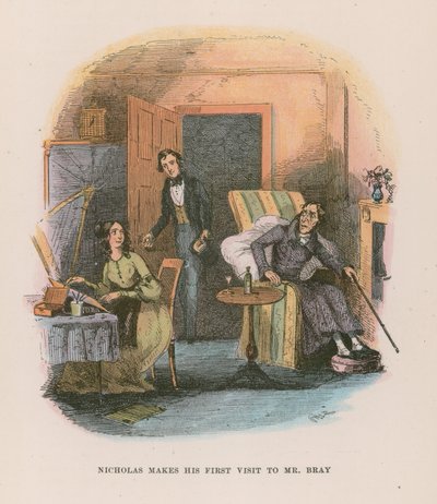 Illustration till Nicholas Nickleby av Hablot Knight Browne