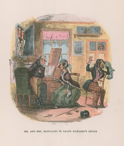 Illustration för Nicholas Nickleby av Hablot Knight Browne