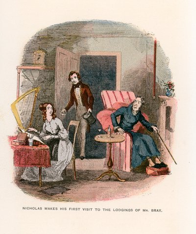 Illustration til Nicholas Nicklebyswed av Hablot Knight Browne