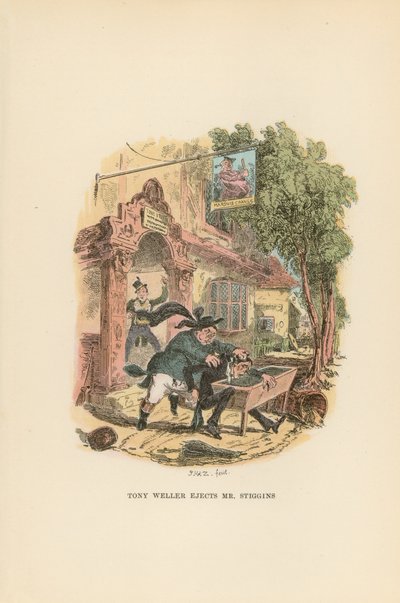 Illustration för Pickwick Papers av Hablot Knight Browne