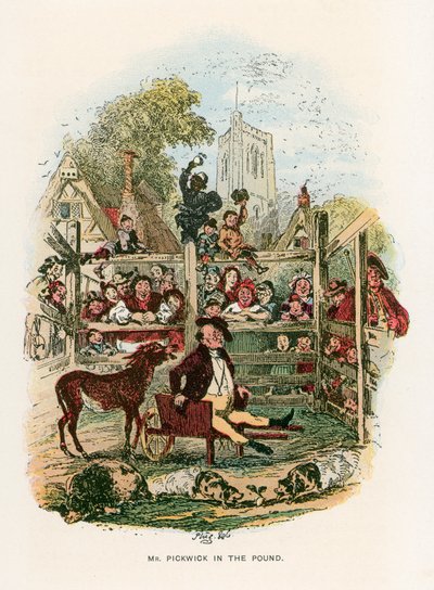 Illustration till Pickwick Papers av Hablot Knight Browne