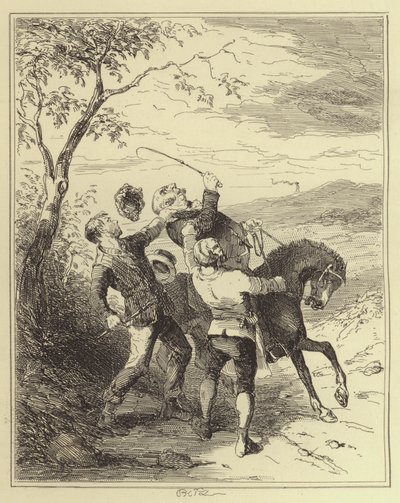 Jobling och Armstrong attackerar Mr Fairles av Hablot Knight Browne