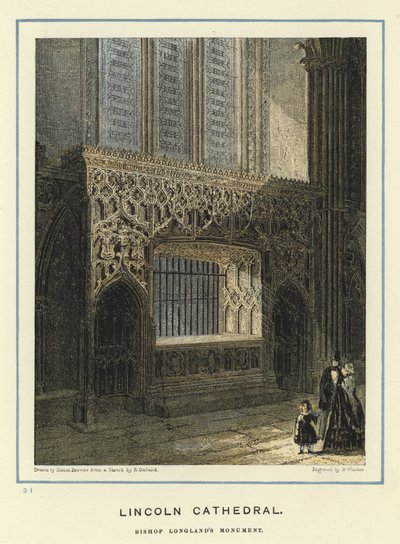 Katedralen i Lincoln, biskop Longlands monument av Hablot Knight Browne