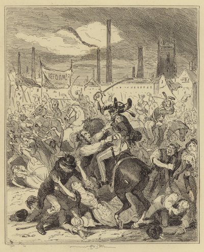 Manchester massaker av Hablot Knight Browne