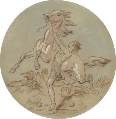 En av arton mönster för en serie plattor som illustrerar Venus och Adonis av Hablot Knight Browne