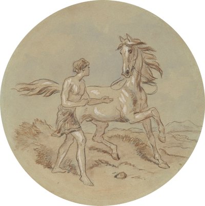 En av arton mönster för en serie plattor som illustrerar Venus och Adonis av Hablot Knight Browne