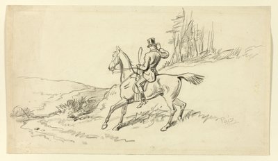 Ryttare Reining i häst av Hablot Knight Browne