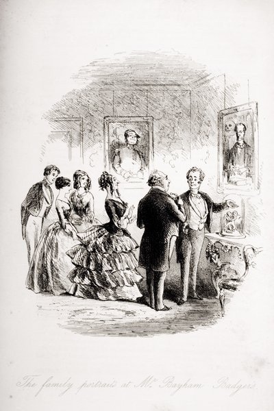 Familjeporträtten hos Mr. Bayham Badger, illustration från 