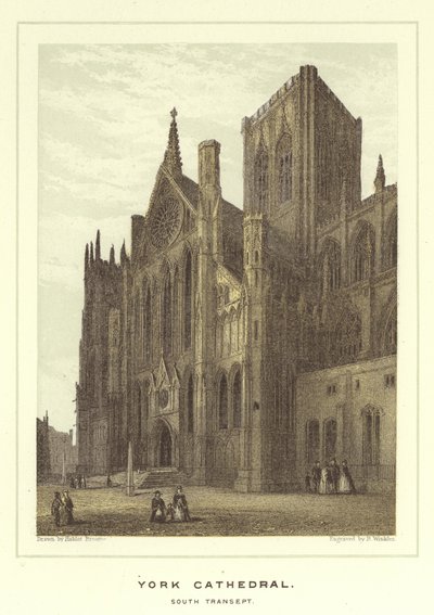 York Cathedral, södra korsarm av Hablot Knight Browne