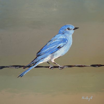 Chipper, ca 2025 (olja på masonit) av Hadley Rampton