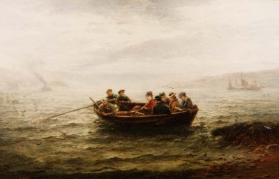 Gå till kyrkan via låset (olja på duk) av Hamilton Macallum