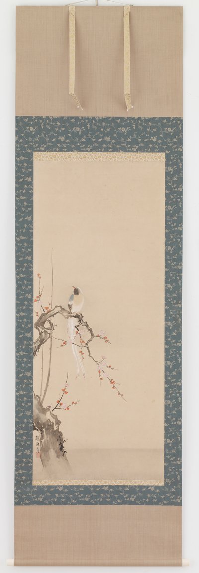 鳥と梅の花、江戸時代、17世紀後半。 スウェーデンの av Hanabusa Itcho