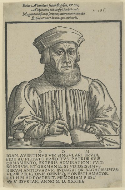 Ioannes Aventinus - dedicatio Annalium Boiorum av Hanns Lautensack
