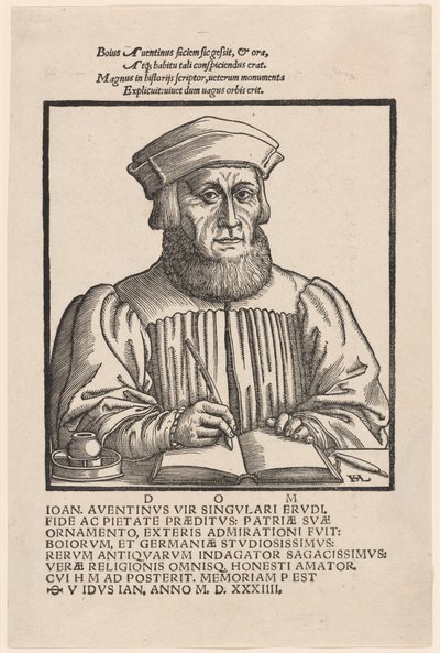 Johann Aventinus (Johann Turmair) av Hanns Lautensack
