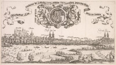 Panoramautsikt över Nürnberg: Center Portion av Hanns Lautensack