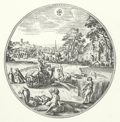 augusti (gravyr) av Hans (after) Bol